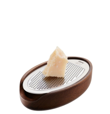 Râpe à parmesan inox et bois d’acacia, argent — GEFU