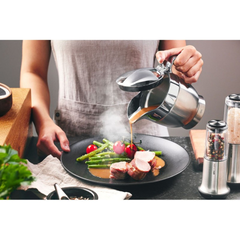 Saucière isotherme double paroi inox/plastique argent GEFU