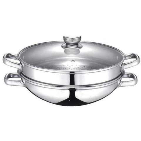Wok 32cm 2-en-1 acier...
