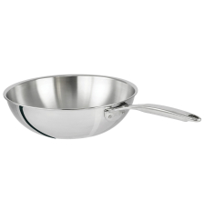 Wok inox 18/10 Castel'Pro 28cm poignée rivetée – Cristel