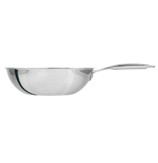Wok inox 18/10 Castel'Pro 28cm poignée rivetée – Cristel