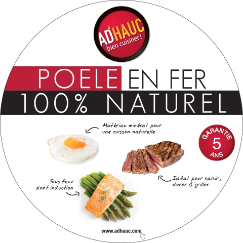 Poêle profonde en acier 24 cm - AD'HAUC