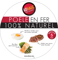 Poêle profonde en acier 24 cm - AD'HAUC