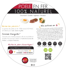 Poêle profonde en acier 24 cm - AD'HAUC