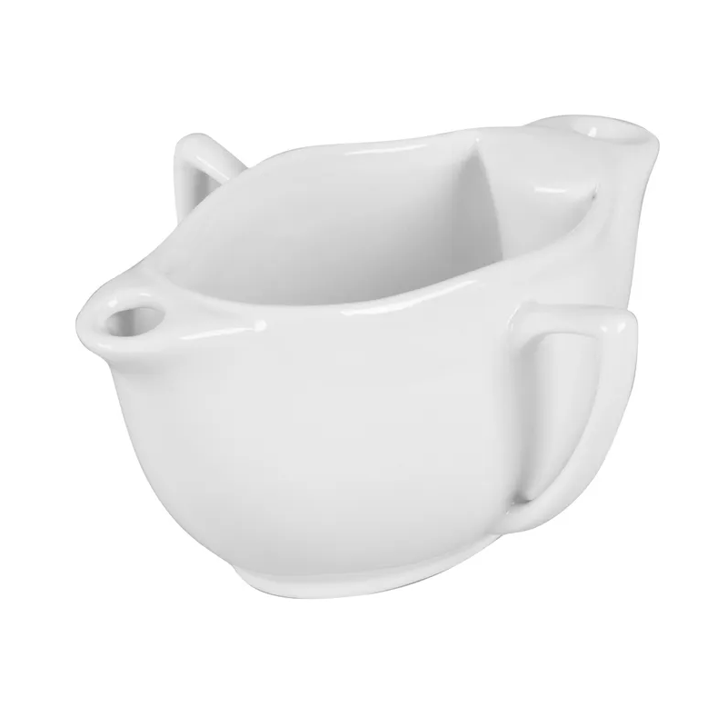 Saucière gras et maigre en porcelaine blanche 30 cl – TABLE PASSION