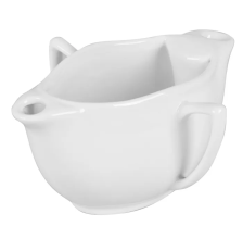 Saucière gras et maigre en porcelaine blanche 30 cl – TABLE PASSION