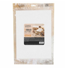 Feuilles en papier azyme striées pour nougat, lot de 5, 32x23 cm