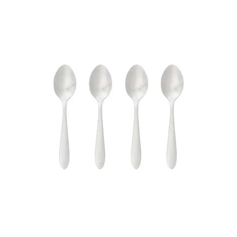 Cuillères à café x4 en inox argenté 14,5 cm - SECRET DE GOURMET