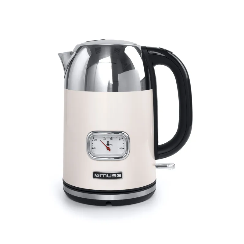 Bouilloire sans fil métal crème 1,7 L 2200 W - MUSE