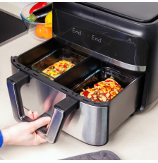 Plat carré Airfryer 25×22×7 cm, verre borosilicate, transparent - PYREX