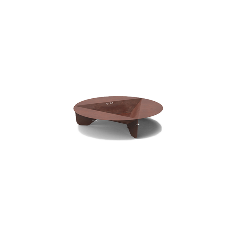 Brasero Bonne Anse 100 acier Corten marron 100x100 cm - OYAT