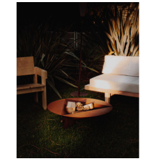 Brasero Bonne Anse 100 acier Corten marron 100x100 cm - OYAT