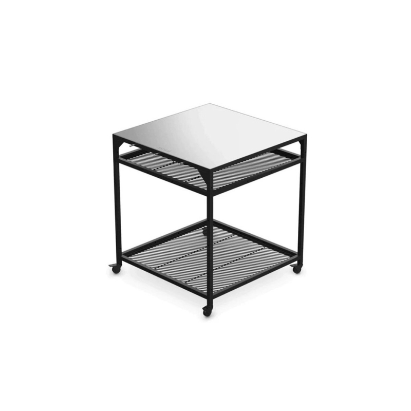 Table Large pour four à pizza inox/acier carbone 80×80×90 cm - Ooni
