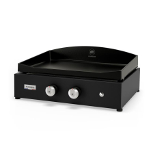 Plancha gaz 260 Duo plaque fonte émaillée noir - Le Marquier