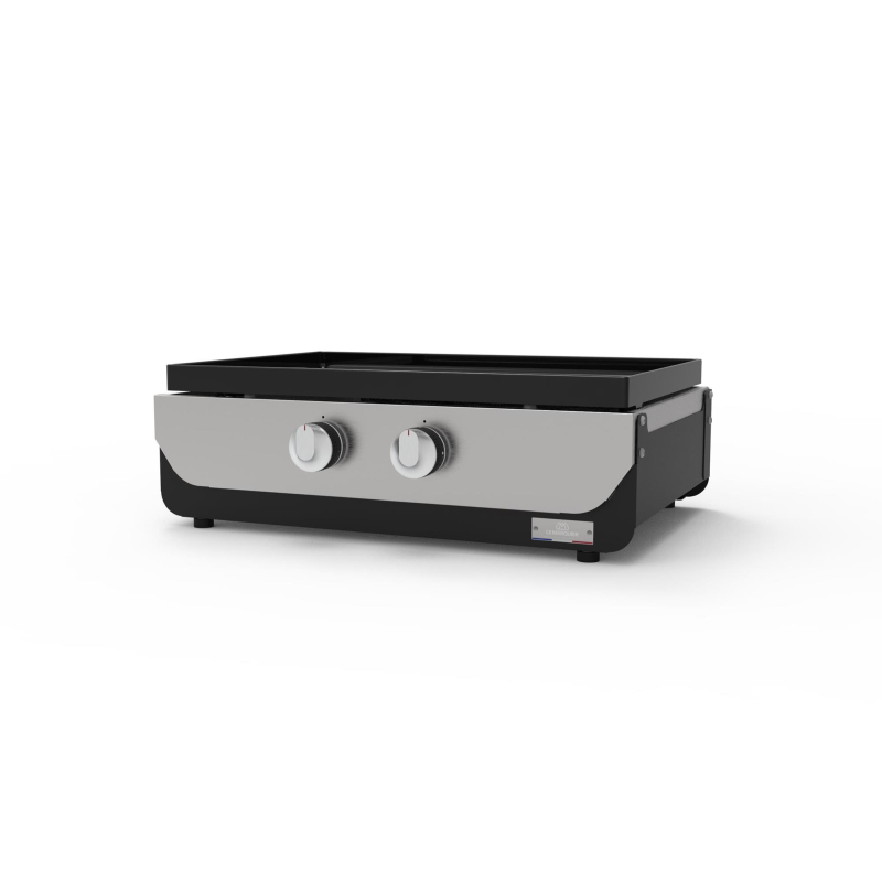 Plancha gaz 260 Duo fonte émaillée inox/noir - Le Marquier