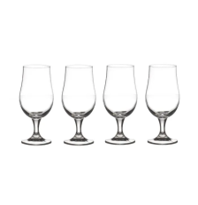 Lot de 4 verres à bière 37 cl en verre transparent