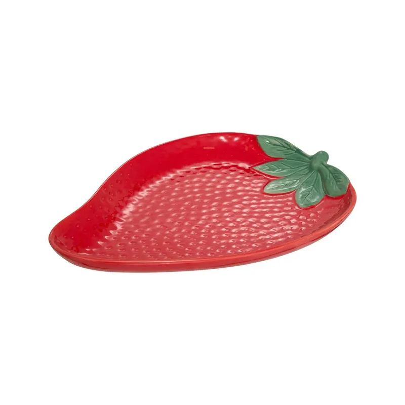 Coupelle fraise fruity 31x23cm rouge