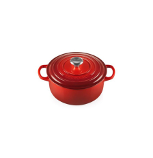 Cocotte en fonte Signature ronde Cerise 22 cm - Le Creuset