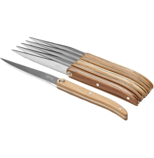 Coffret 6 couteaux à steak Laguiole Héritage, lames dentelées 10-11 cm - Laguiole