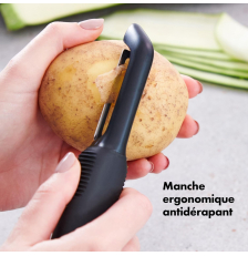 Éplucheur à légumes oscillant inox, noir - OXO