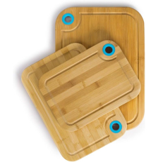Planche à découper réversible en bambou 33 x 23 x 2 cm - Ibili