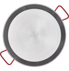 Plat à Paëlla Acier Poli Noir 40 cm 10/pers - Garcima