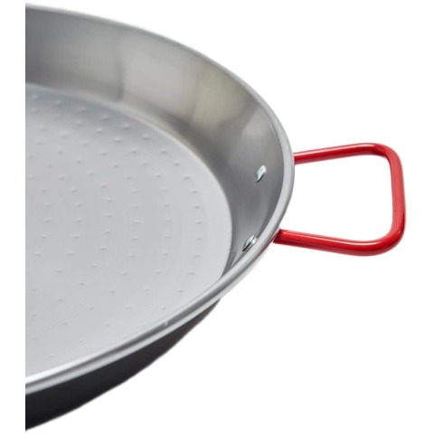 Plat à Paëlla Acier Poli Noir 40 cm 10/pers - Garcima