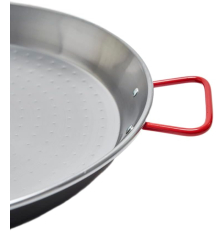 Plat à Paëlla Acier Poli Noir 40 cm 10/pers - Garcima