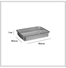 Plat à rôtisserie 30 x 40 cm en inox - 5Five