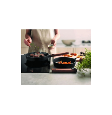 Poêle en fonte Eco Logic QXR 24 cm sans PFAS avec manche en bois amovible - Woll