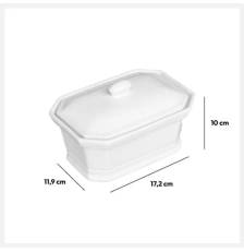 Terrine à foie gras en faïence blanche 800g - 5Five