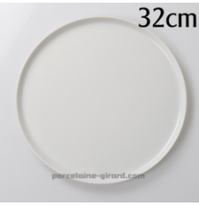 Plat à tarte porcelaine blanc 32 cm - Table Passion