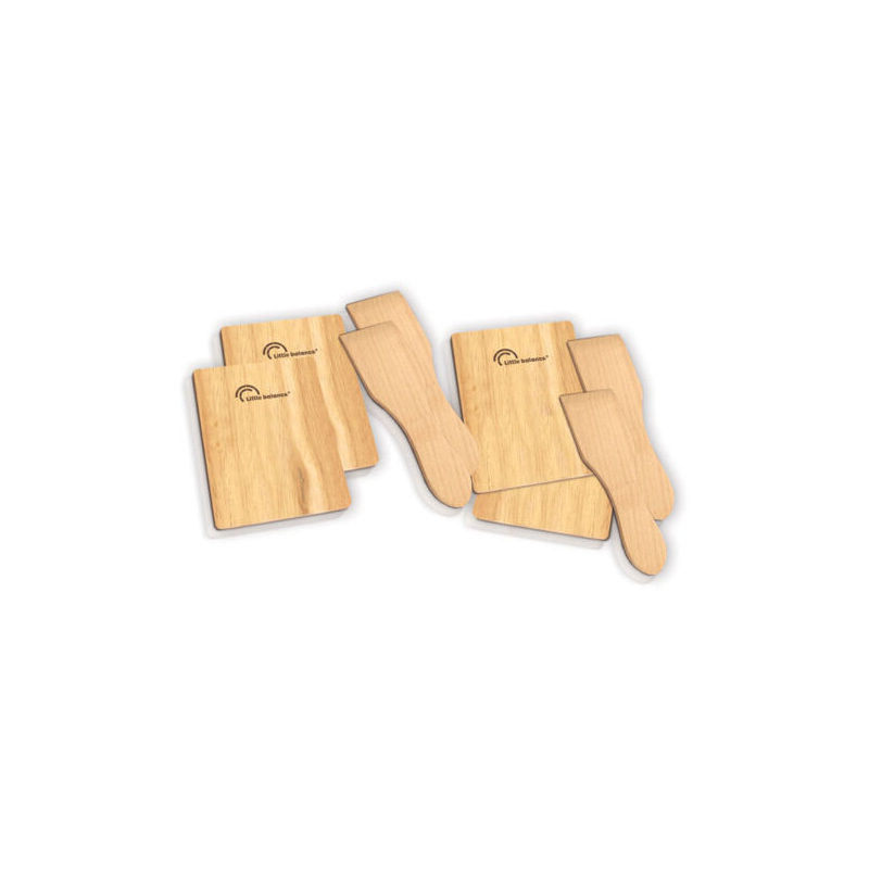 Set 4 spatules et 4 planchettes bois 8503 - Little Balance