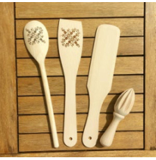 Set 4 spatules et 4 planchettes bois 8503 - Little Balance