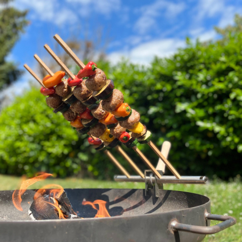 Ensemble ASADO 3 brochettes et supports - OYAT