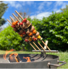 Ensemble ASADO 3 brochettes et supports - OYAT