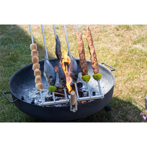Ensemble ASADO 3 brochettes et supports - OYAT