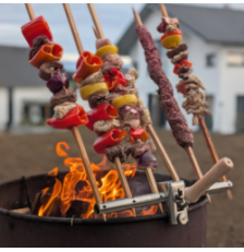 Ensemble ASADO 3 brochettes et supports - OYAT
