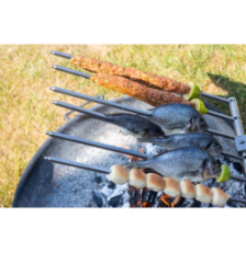 Ensemble ASADO 3 brochettes et supports - OYAT