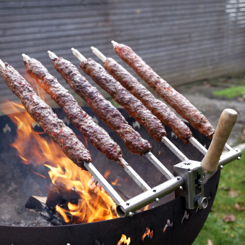 Ensemble ASADO 3 brochettes et supports - OYAT