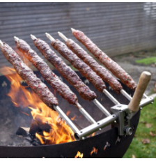Ensemble ASADO 3 brochettes et supports - OYAT
