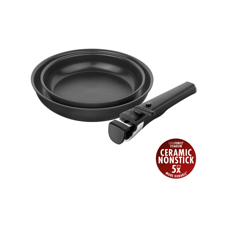 ZWILLING UNLOCK 2 poêles céramique + poignée - Zwilling