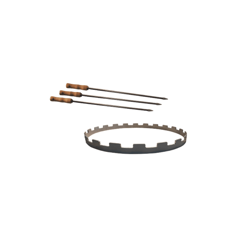 Ensemble ASADO 3 brochettes et supports - OYAT