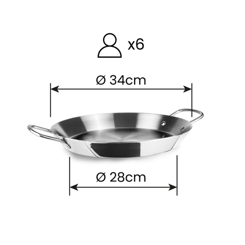 Plat à Paella 5Ply Element 34 cm - Ibili