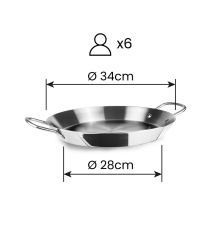 Plat à Paella 5Ply Element 34 cm - Ibili