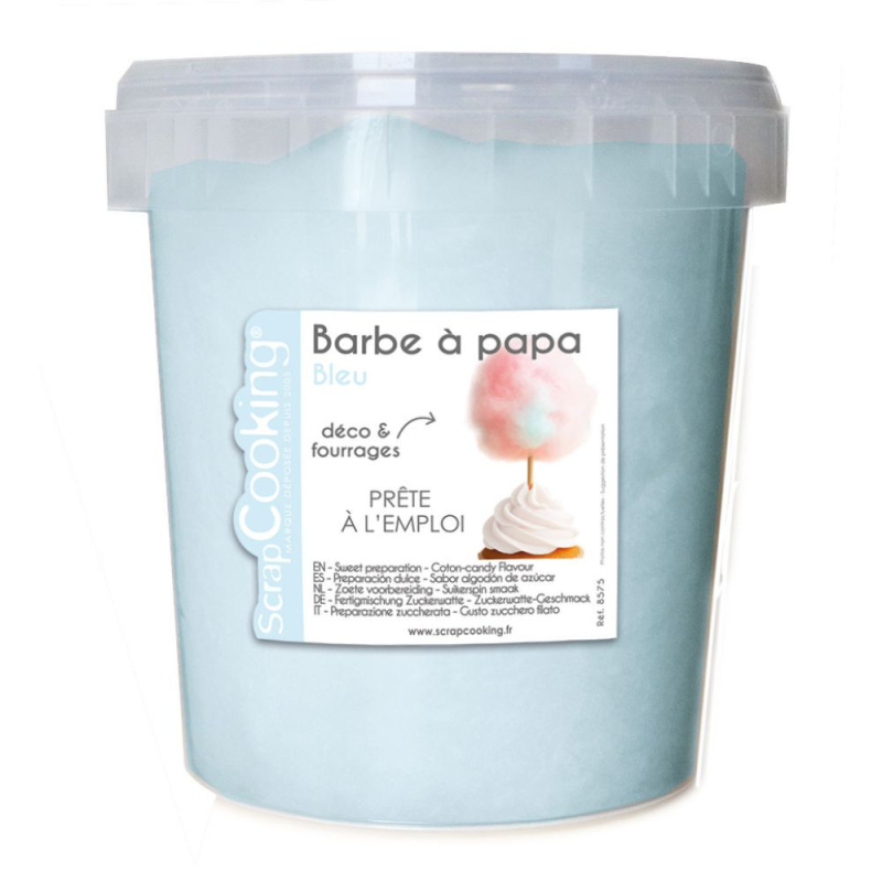 Barbe à papa bleue en pot 35 g - ScrapCooking