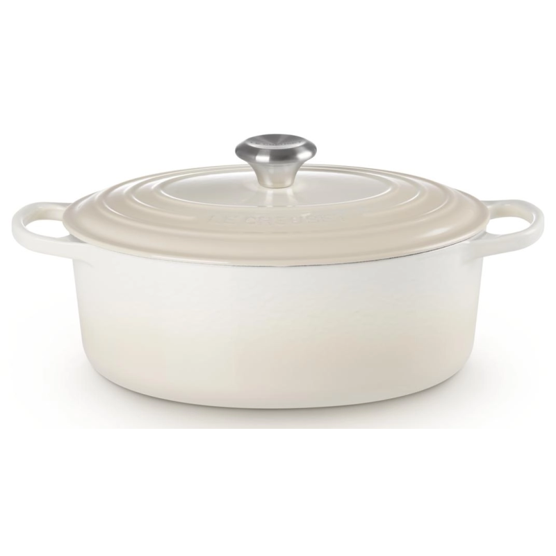 Faitout Signature Ovale Meringue 29 cm - Le Creuset