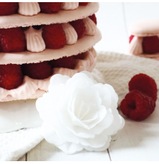 3 Roses royales blanches en azyme - ScrapCooking