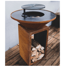 Pack Brasero Origin Plancha 88cm + grille + housse + étouffoir  - OYAT
