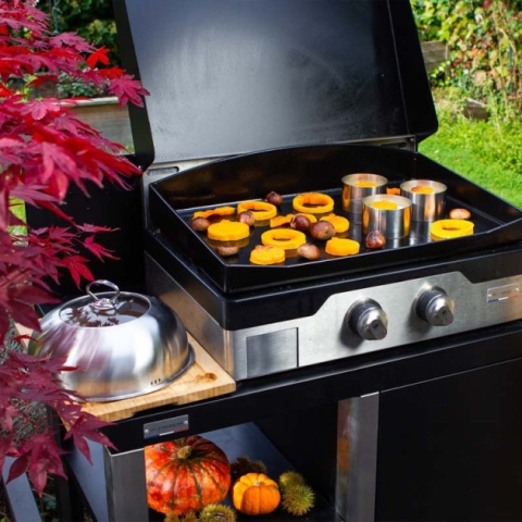 Pack Plancha Allure Duo 600 gaz + desserte + capot + housse - Le Marquier